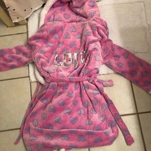 Valentine hooded bathrobe